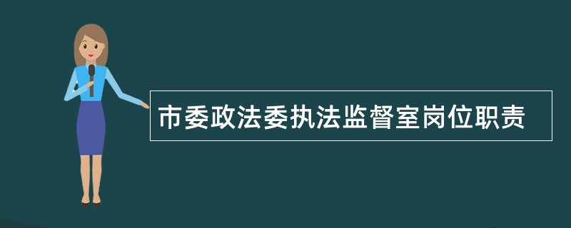 市委政法委执法监督室岗位职责