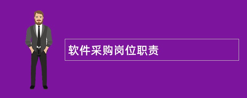 软件采购岗位职责