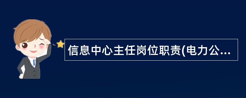 信息中心主任岗位职责(电力公司)