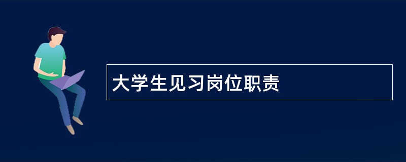 大学生见习岗位职责