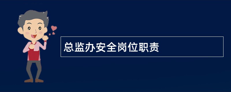 总监办安全岗位职责