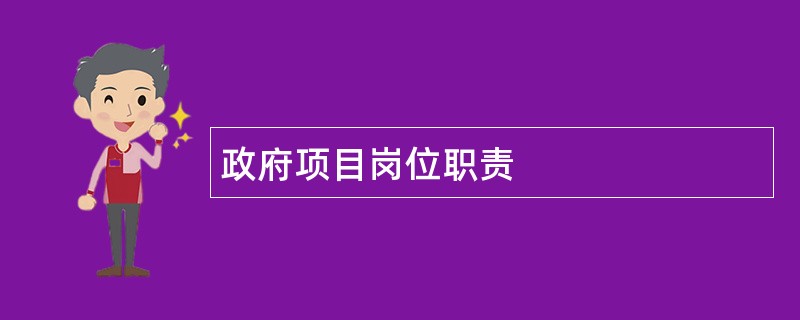 政府项目岗位职责