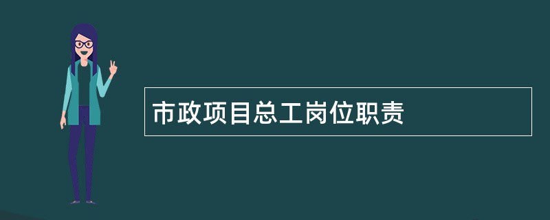 市政项目总工岗位职责