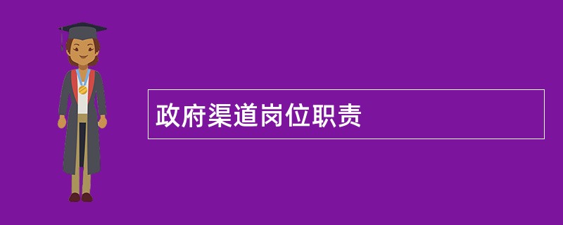 政府渠道岗位职责