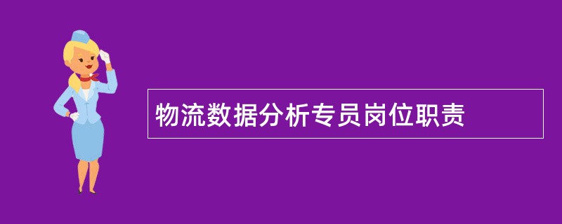 物流数据分析专员岗位职责