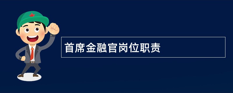 首席金融官岗位职责