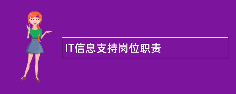 IT信息支持岗位职责