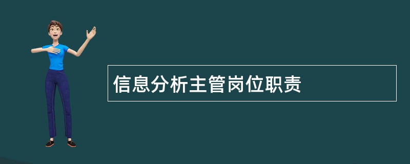 信息分析主管岗位职责