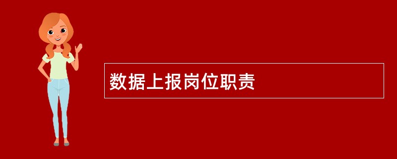 数据上报岗位职责