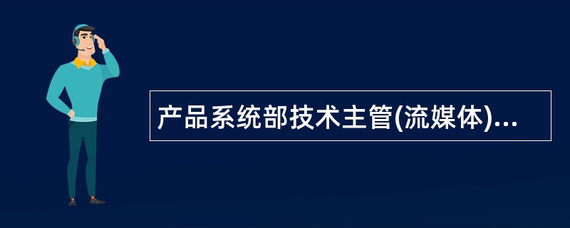 产品系统部技术主管(流媒体)岗位职责