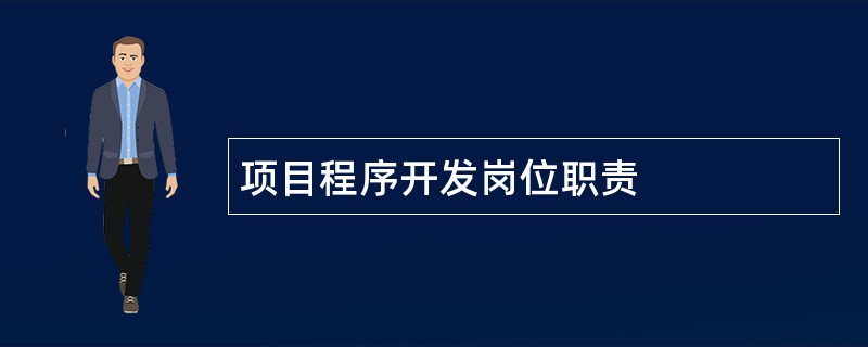 项目程序开发岗位职责