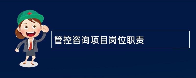 管控咨询项目岗位职责