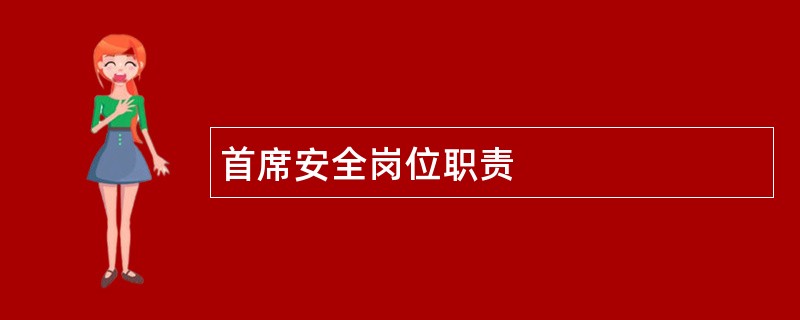 首席安全岗位职责