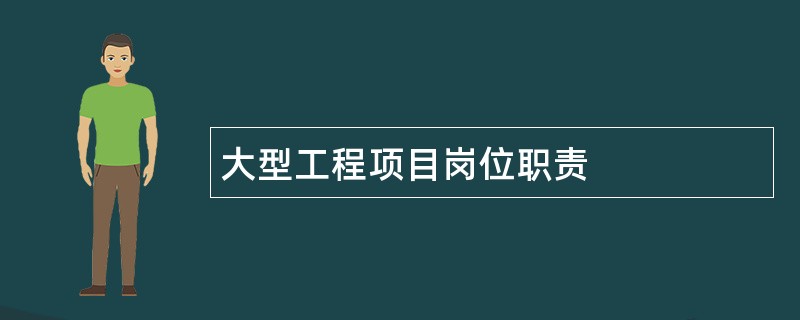 大型工程项目岗位职责