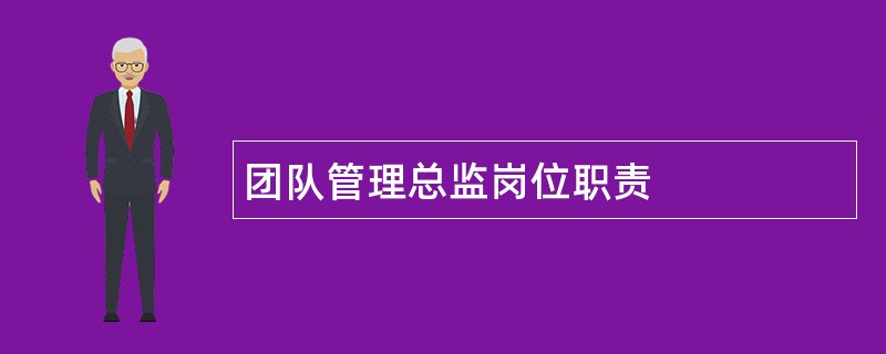 团队管理总监岗位职责