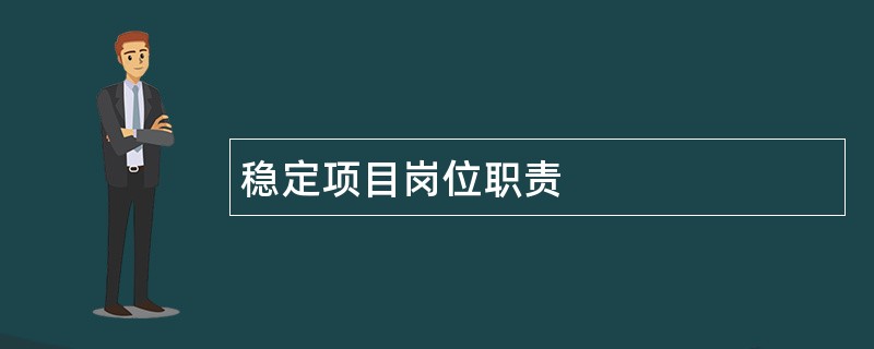 稳定项目岗位职责