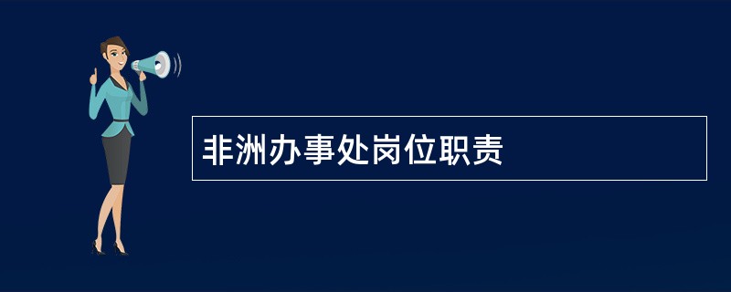 非洲办事处岗位职责