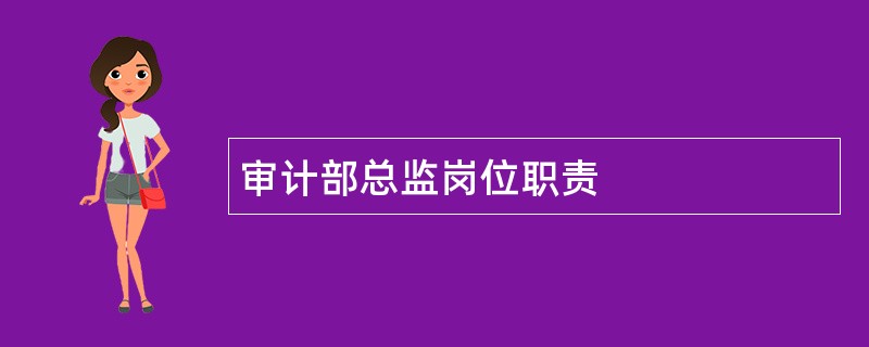 审计部总监岗位职责