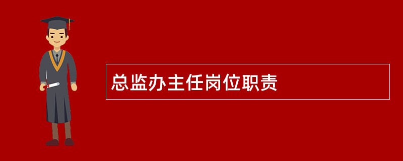 总监办主任岗位职责