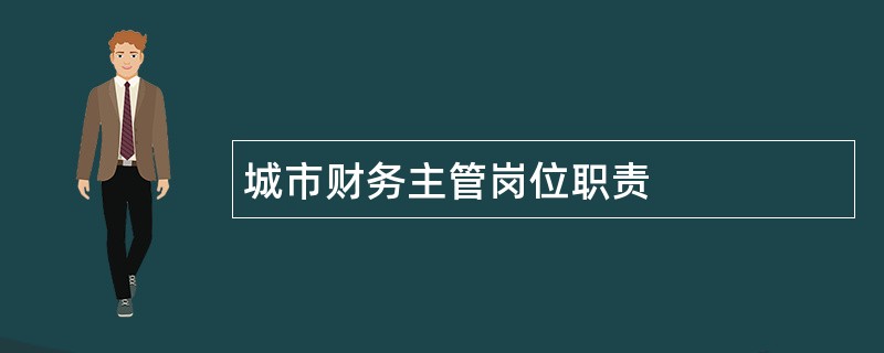 城市财务主管岗位职责