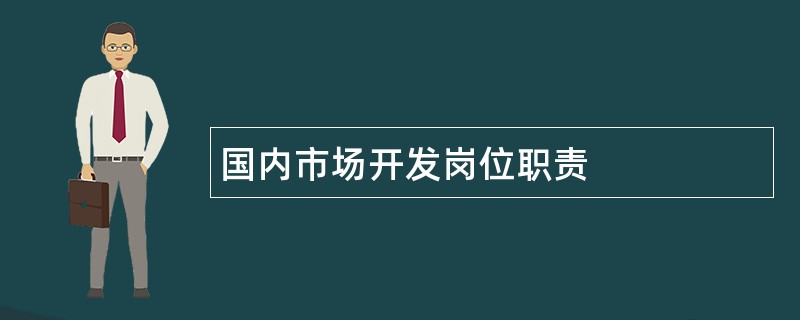 国内市场开发岗位职责