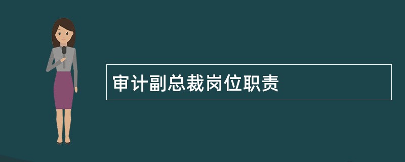 审计副总裁岗位职责