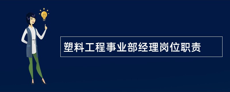 塑料工程事业部经理岗位职责