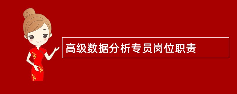 高级数据分析专员岗位职责