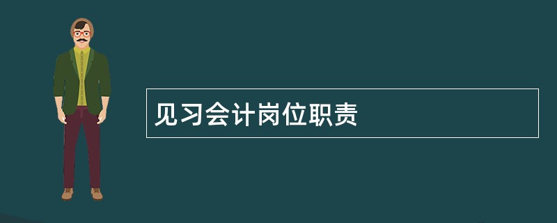 见习会计岗位职责