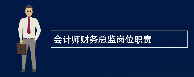 会计师财务总监岗位职责