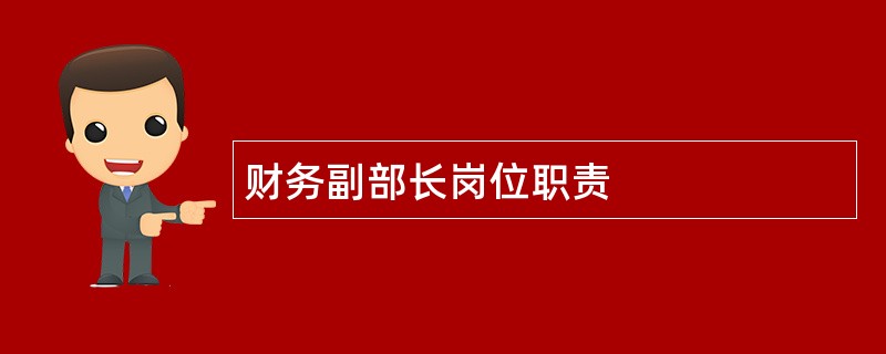 财务副部长岗位职责