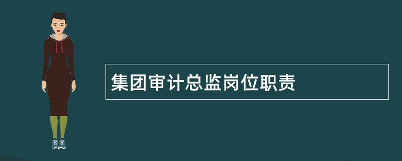 集团审计总监岗位职责