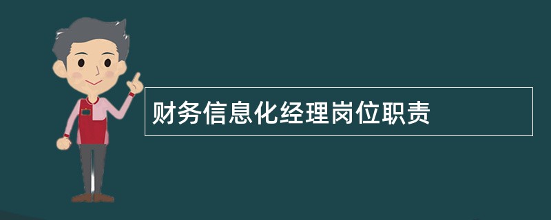 财务信息化经理岗位职责