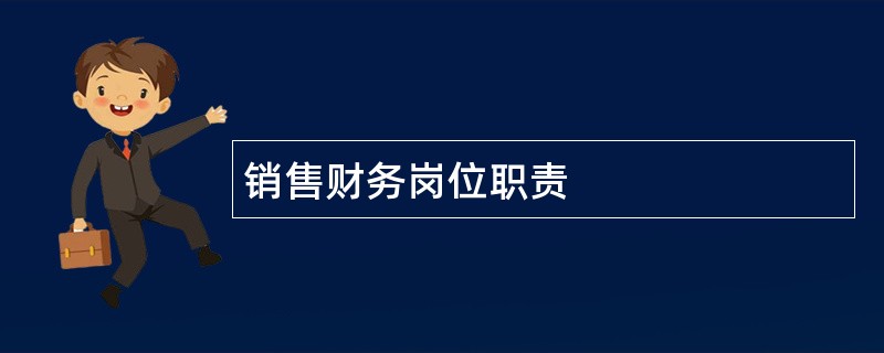 销售财务岗位职责