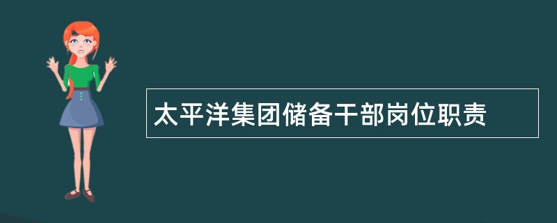 太平洋集团储备干部岗位职责