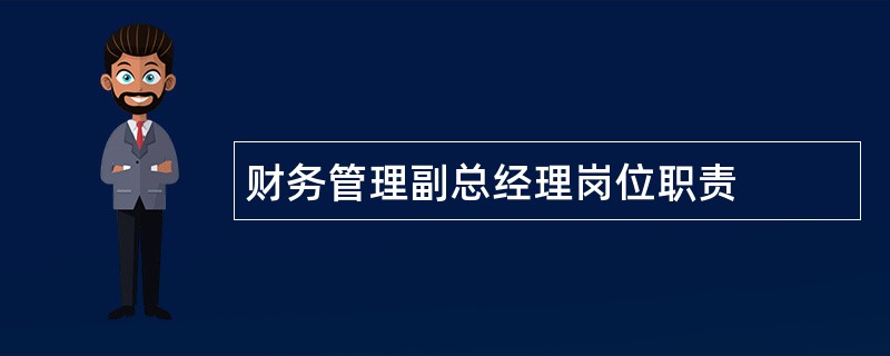 财务管理副总经理岗位职责