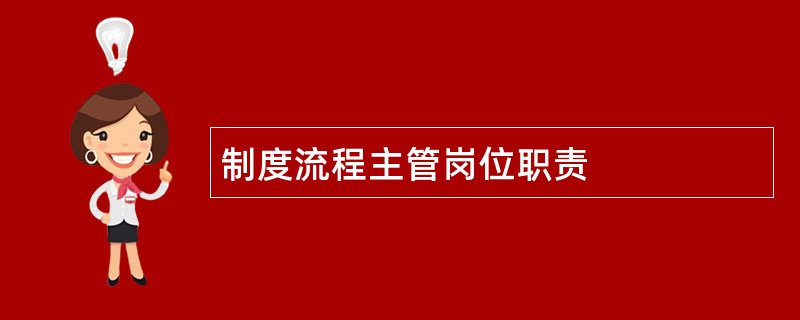 制度流程主管岗位职责