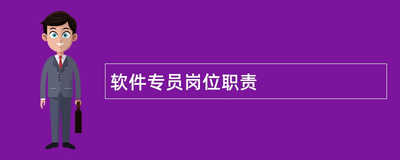 软件专员岗位职责