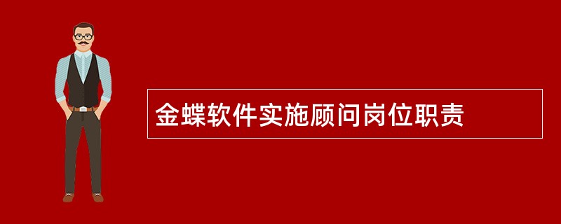 金蝶软件实施顾问岗位职责