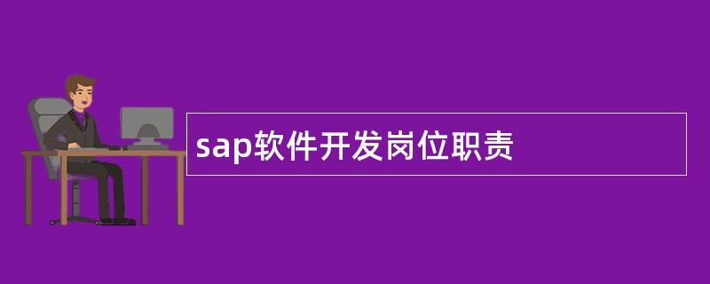 sap软件开发岗位职责