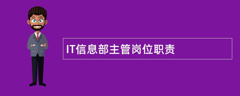 IT信息部主管岗位职责