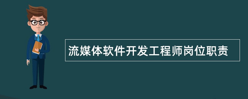 流媒体软件开发工程师岗位职责