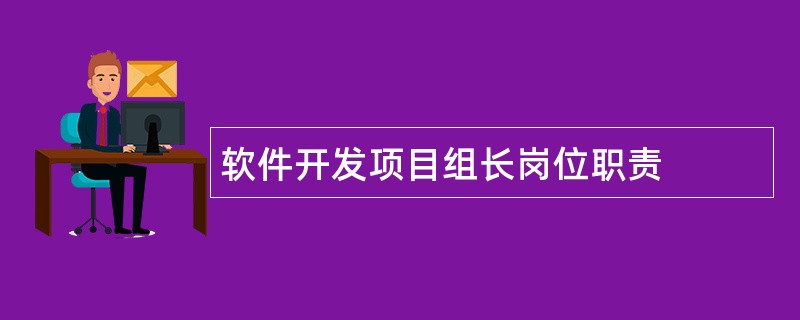 软件开发项目组长岗位职责