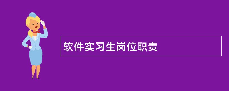 软件实习生岗位职责