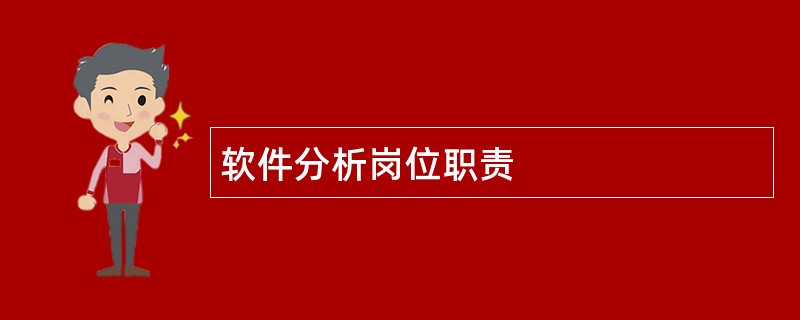 软件分析岗位职责