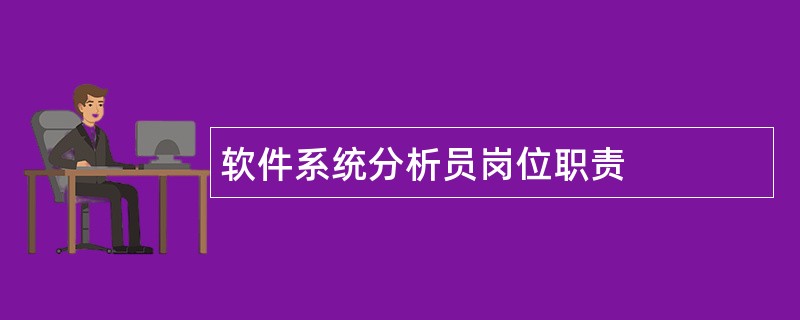 软件系统分析员岗位职责