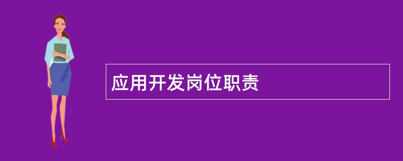 应用开发岗位职责