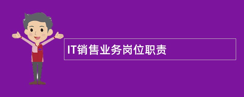 IT销售业务岗位职责