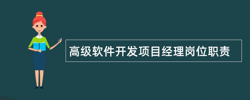 高级软件开发项目经理岗位职责