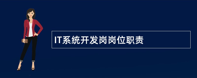 IT系统开发岗岗位职责